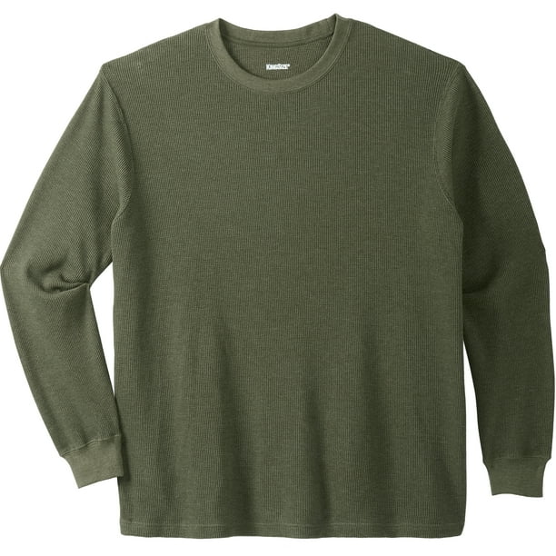 KingSize Mens Big /& Tall Tall Waffle Knit Thermal Crewneck Tee